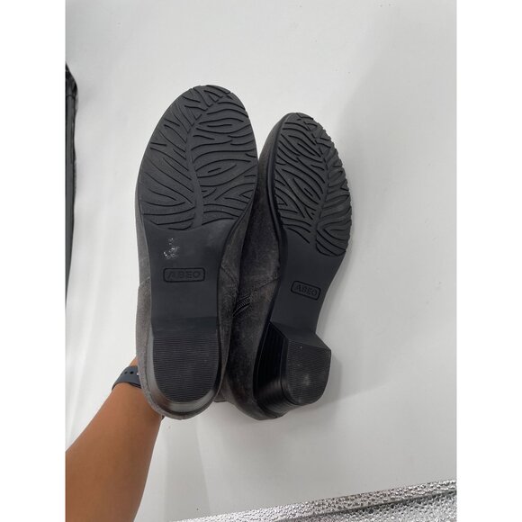 Abeo Melanie A-Line Womens Heeled Side Zip Ankle Boots Size 7.5 Leather Comfort - Picture 6 of 8